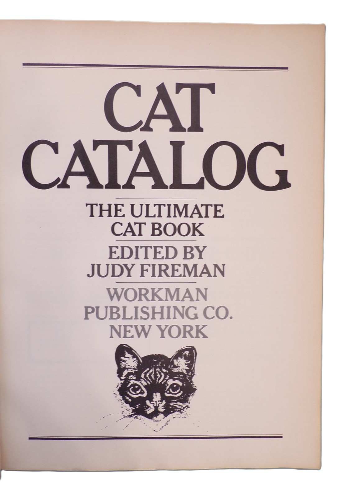 „Cat Catalog“, The Ultimate Cat Book, Large „Very Good“ 1st Ed. Book, 352 pages