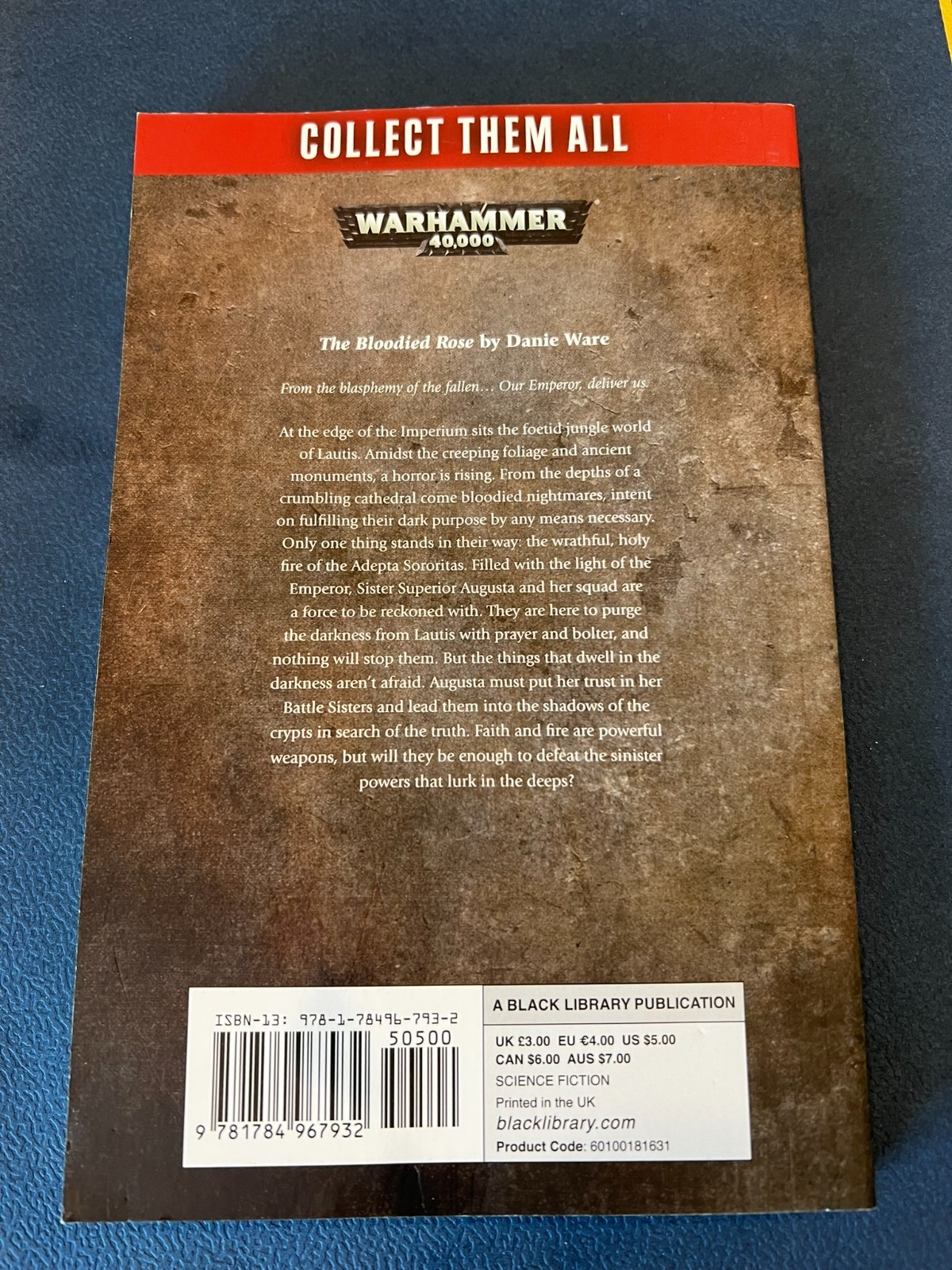 BLOODIED ROSE : DANI WARE NOVELLA SERIES 1 WARHAMMER 40K BLACK LIBRARY SORORITAS