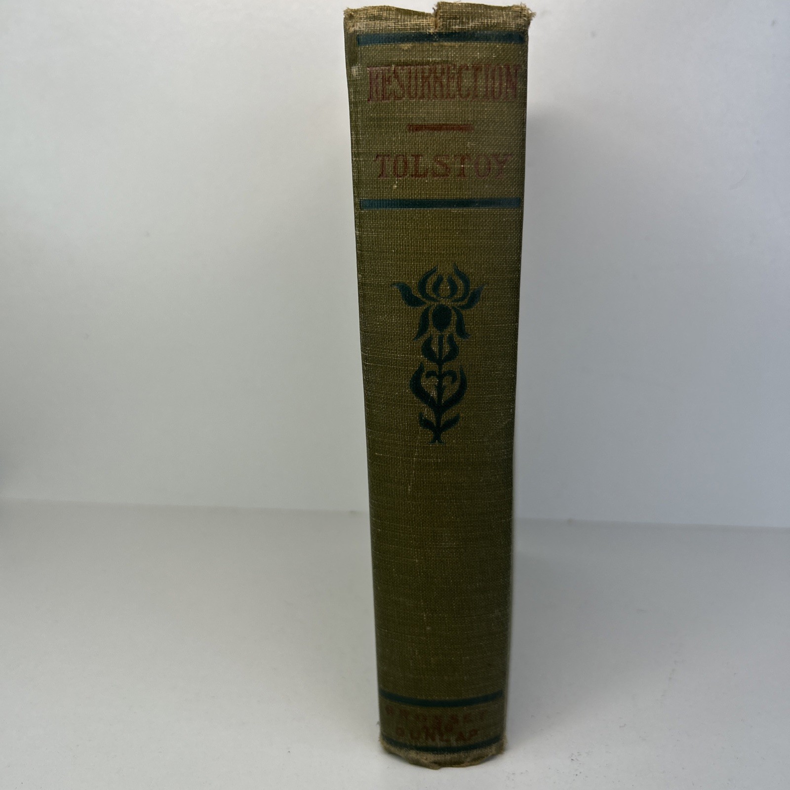 Tolstoy Resurrection 1899 Antique Hardcover Reading Novel Book Grosset & Dunlap