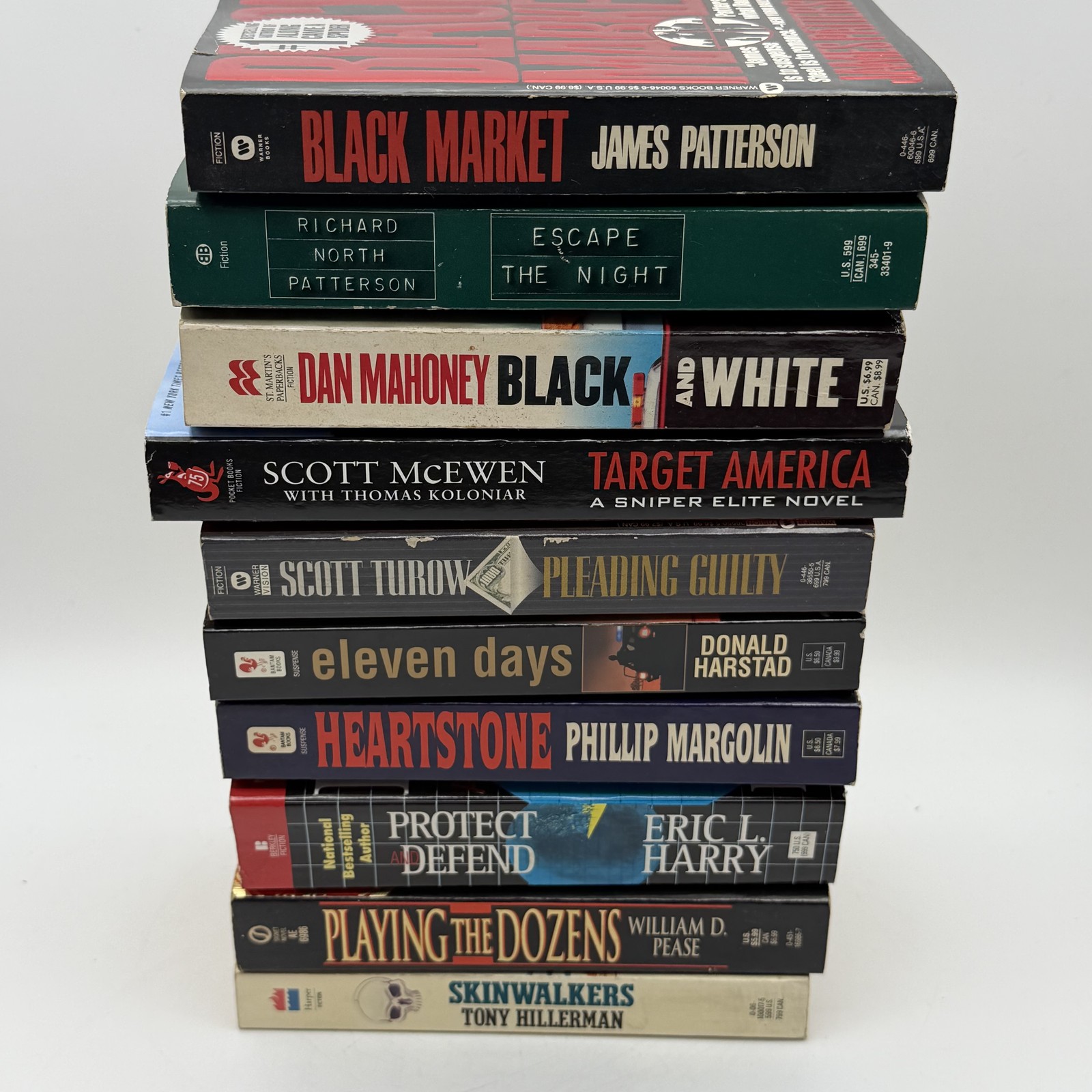 Lot of 10 Thriller Suspense Crime Fiction Paperback Books