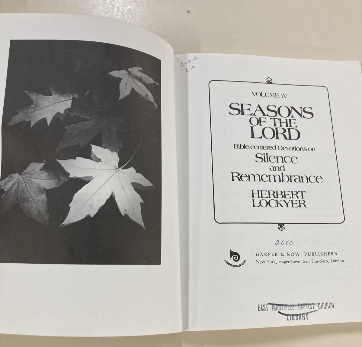 Seasons of the Lord Complete Set of 4 SC Herbert Lockyer Ex library Volumes 1-4