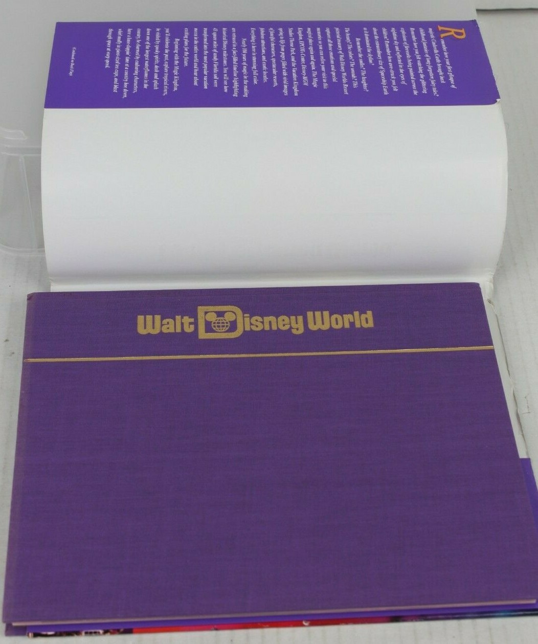 Walt Disney World Disney Kingdom Editions Purple Hardcover Book with Dust Jacket