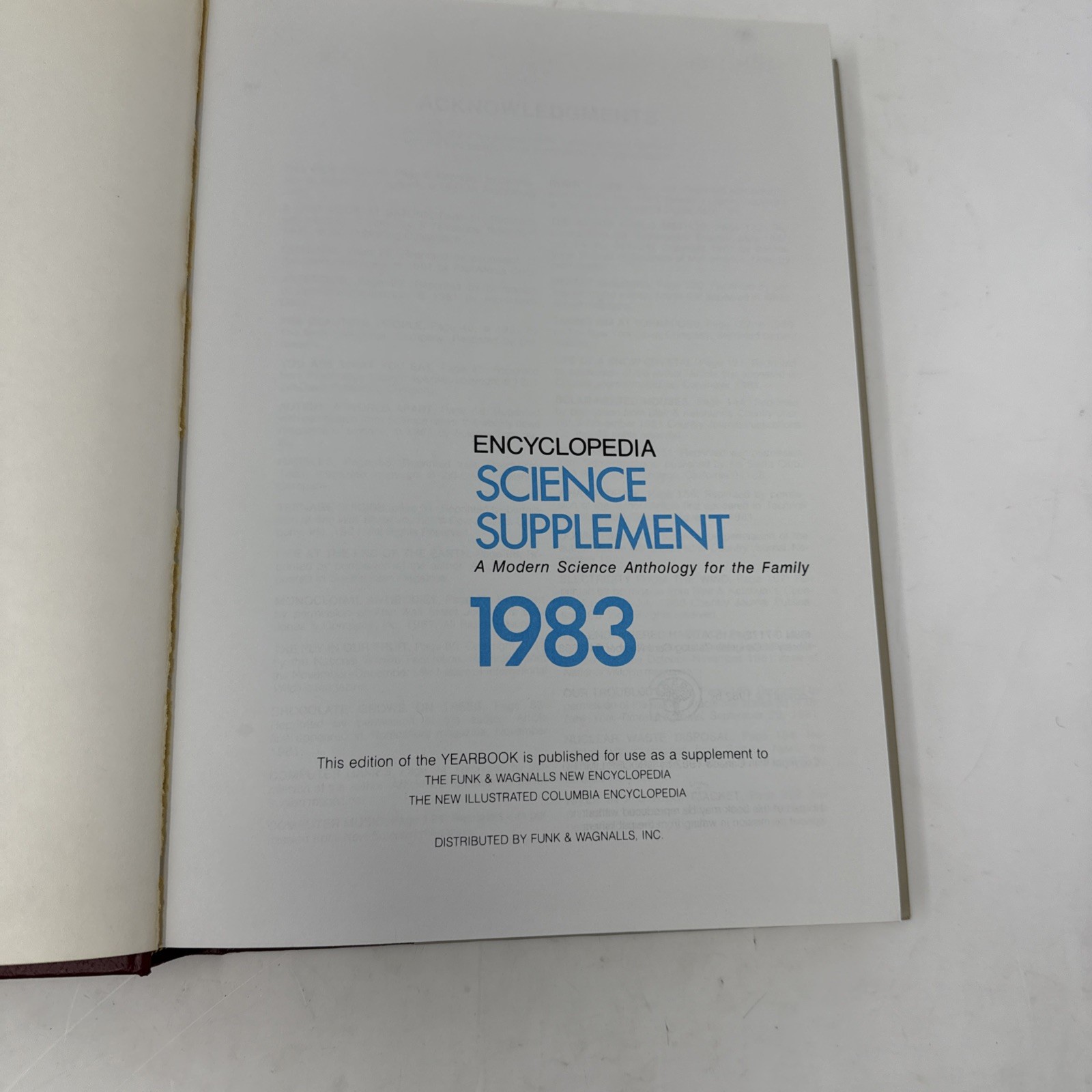 Funk and Wagnalls Science Yearbook 5 Hardcover Supplement Volume Lot 1980 – 1984
