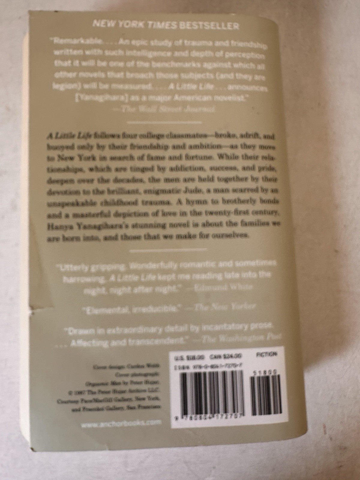 Hanya Yanagihara: A Little Life, Anchor Books, Paperback, Fiction Novel, English