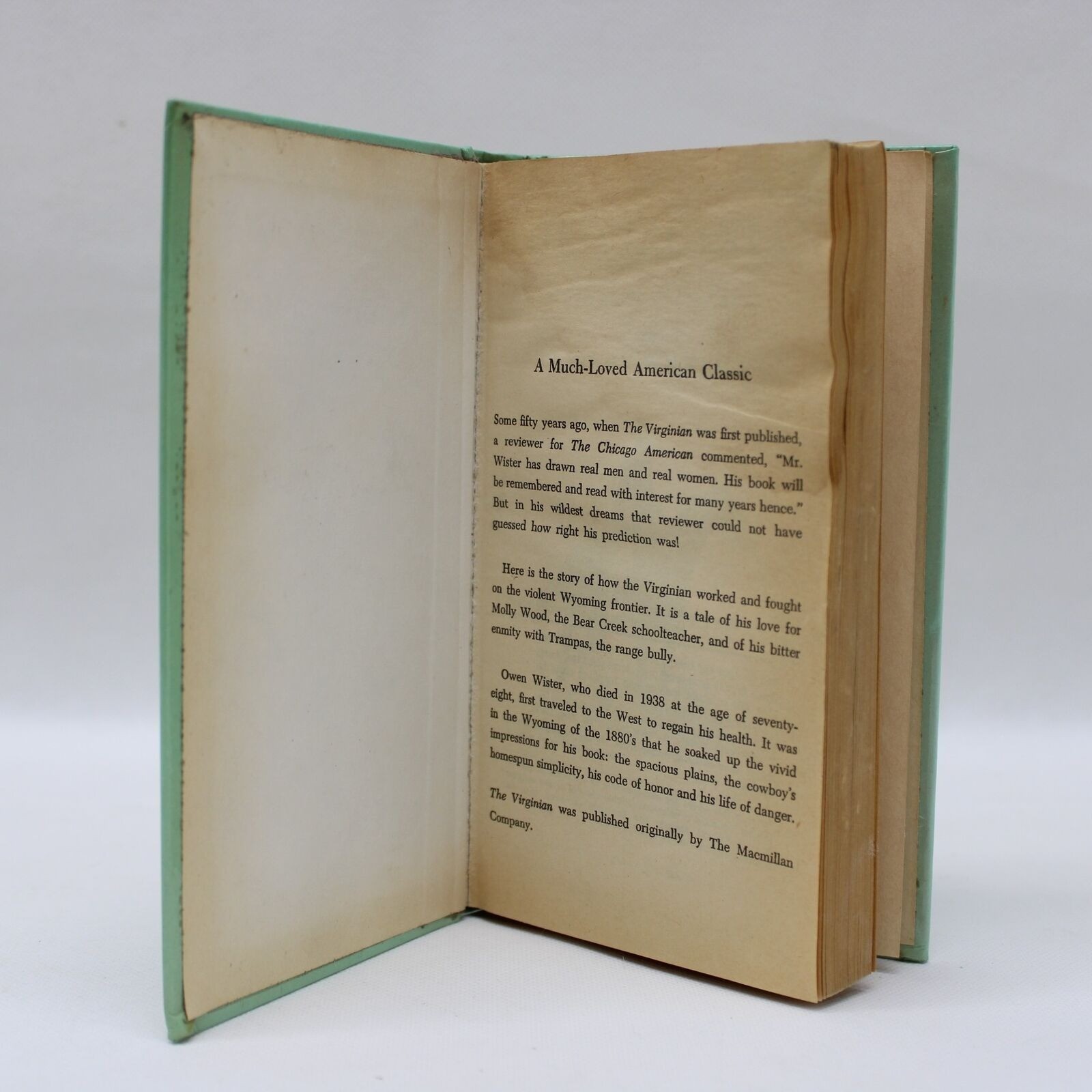 The Virginian By Owen Wister Hardcover Western Novel Perma-Bound Edition