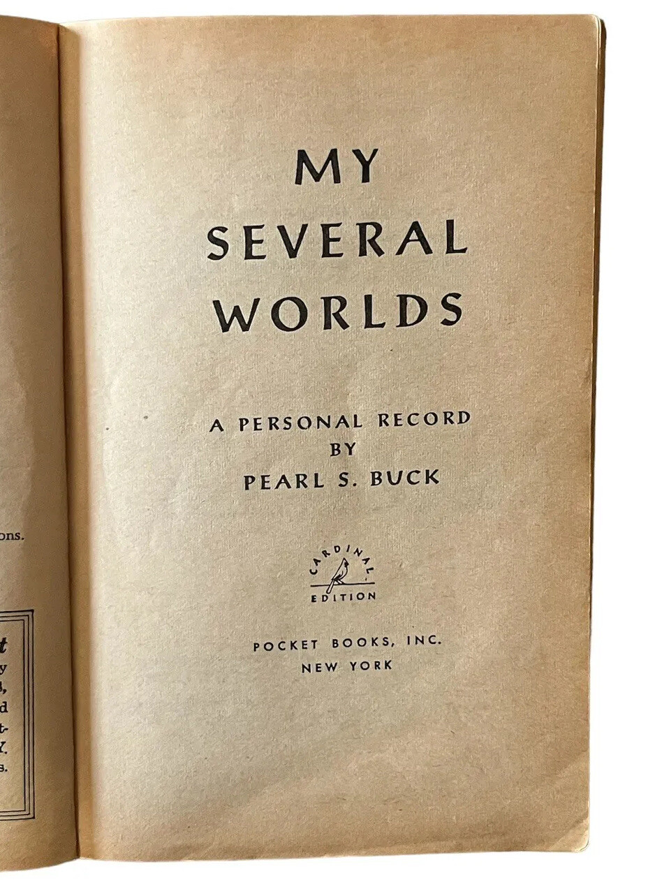 My Several Worlds Pearl S. Buck 1960 3rd Printing Pocket Books, Inc. Paperback