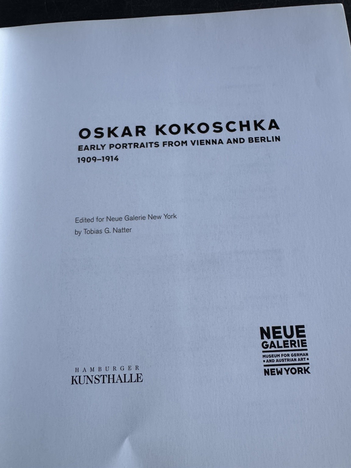 Oskar Kokoschka Early Portraits 1909-1914 Tobias G. Natter Neue Galerie