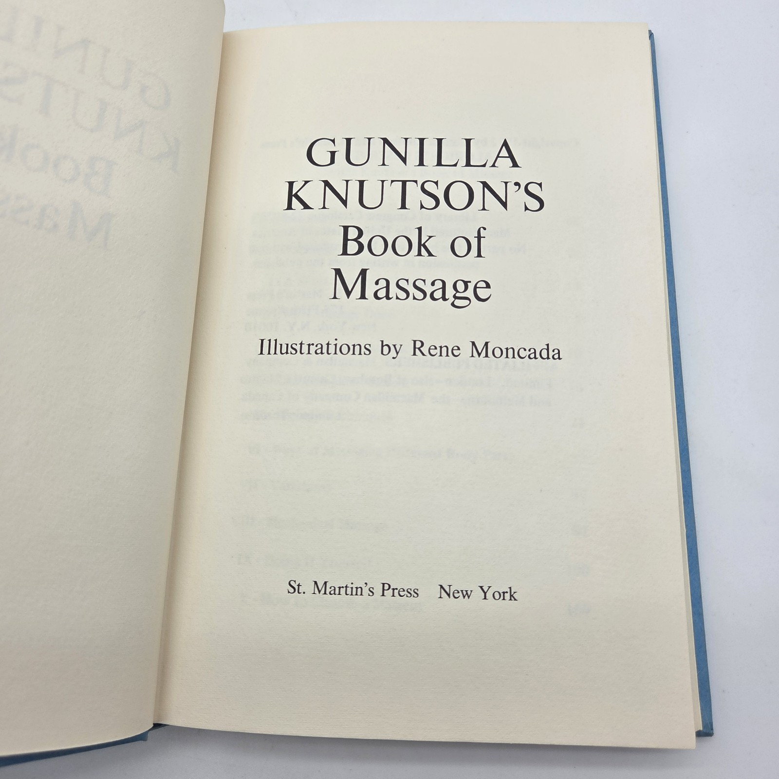 Gunilla Knutson’s Book of Massage (1972, St. Martin’s Press) – Vintage Hardcover