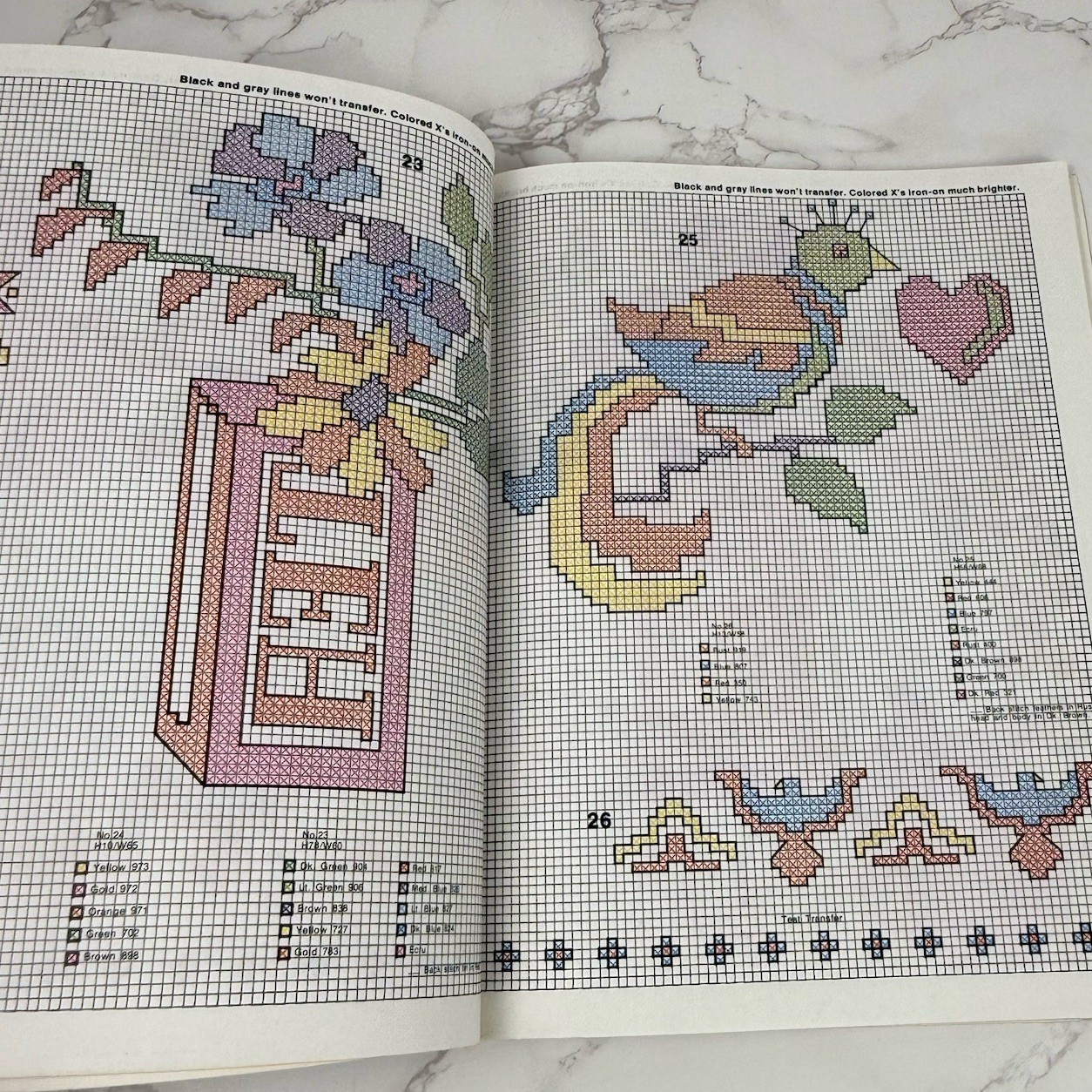 Iron On Embroidery Transfers Cross Stitch Book Variety 1981 Craftways CS4 Color