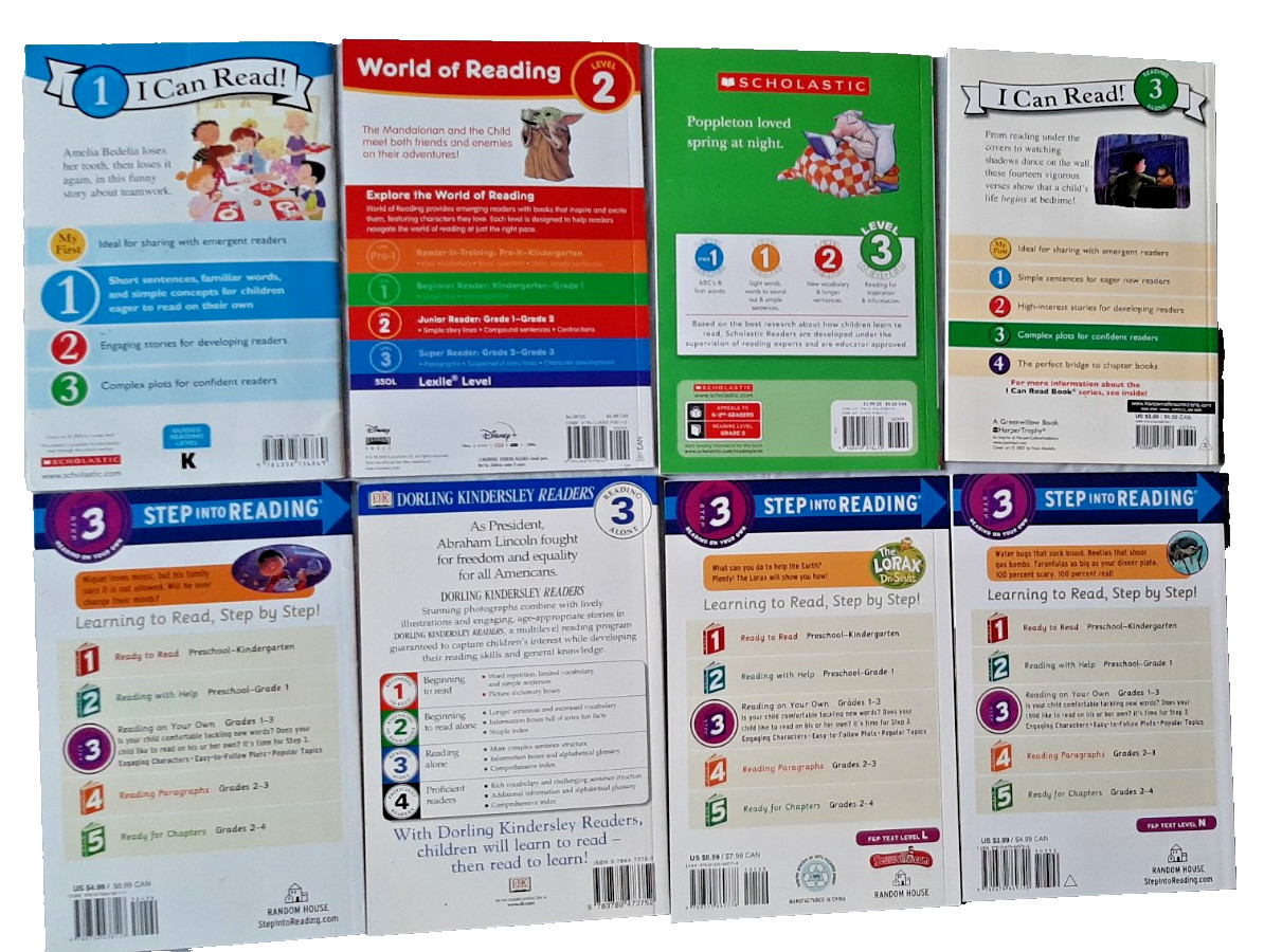 Lot Of 8 Level 1, 2 and 3 Paperback Reading Books ‚I Can Read“ Plus More