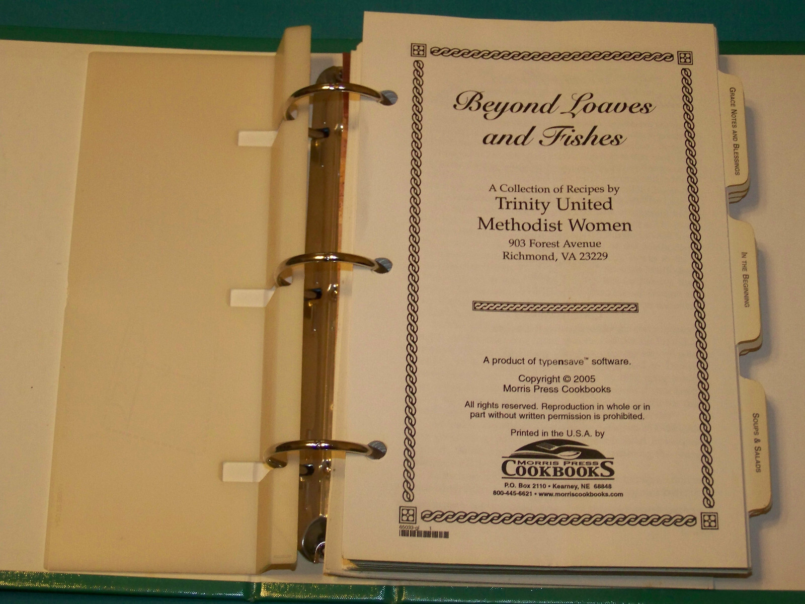 Trinity United Methodist Church Richmond VA Cookbook 2005 Virginia 356 pages