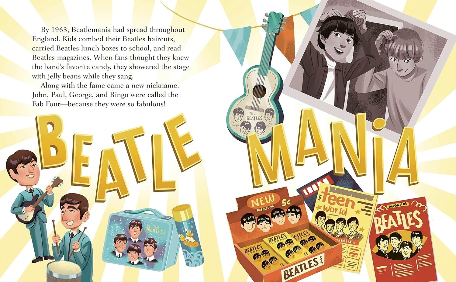 The Beatles: A Little Golden Book Biography Multicolor