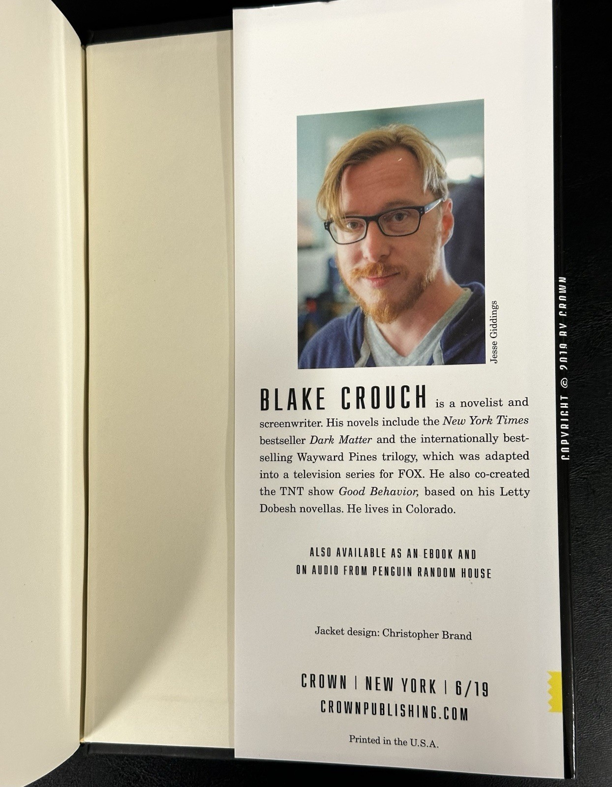 Recursion ~ Blake Crouch First Edition / 1st Print (2019 Hardcover) Very Good