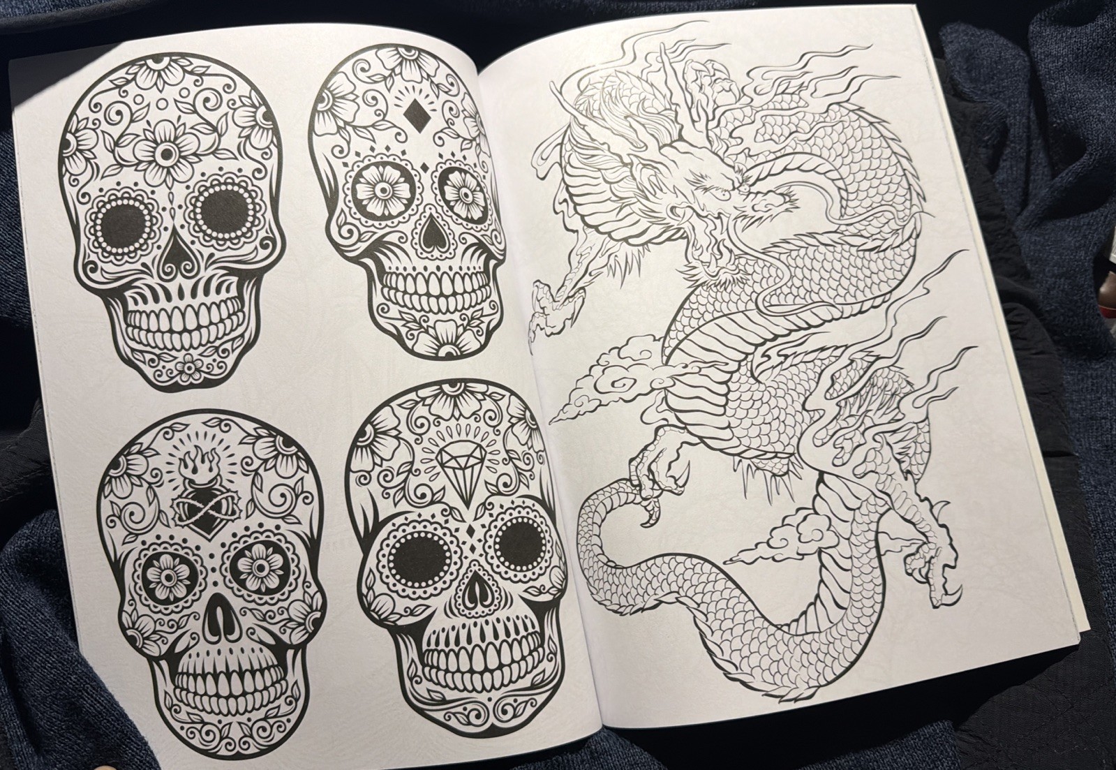 Tattoo Design Coloring Book ~ 48 pages ~ variety of Images ~ Mindful Coloring