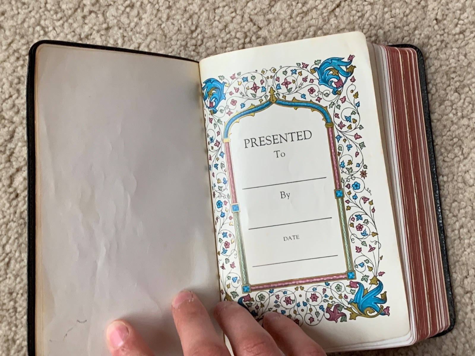 Bible world publishing company compact red letter 1950s 652 361 Morocco