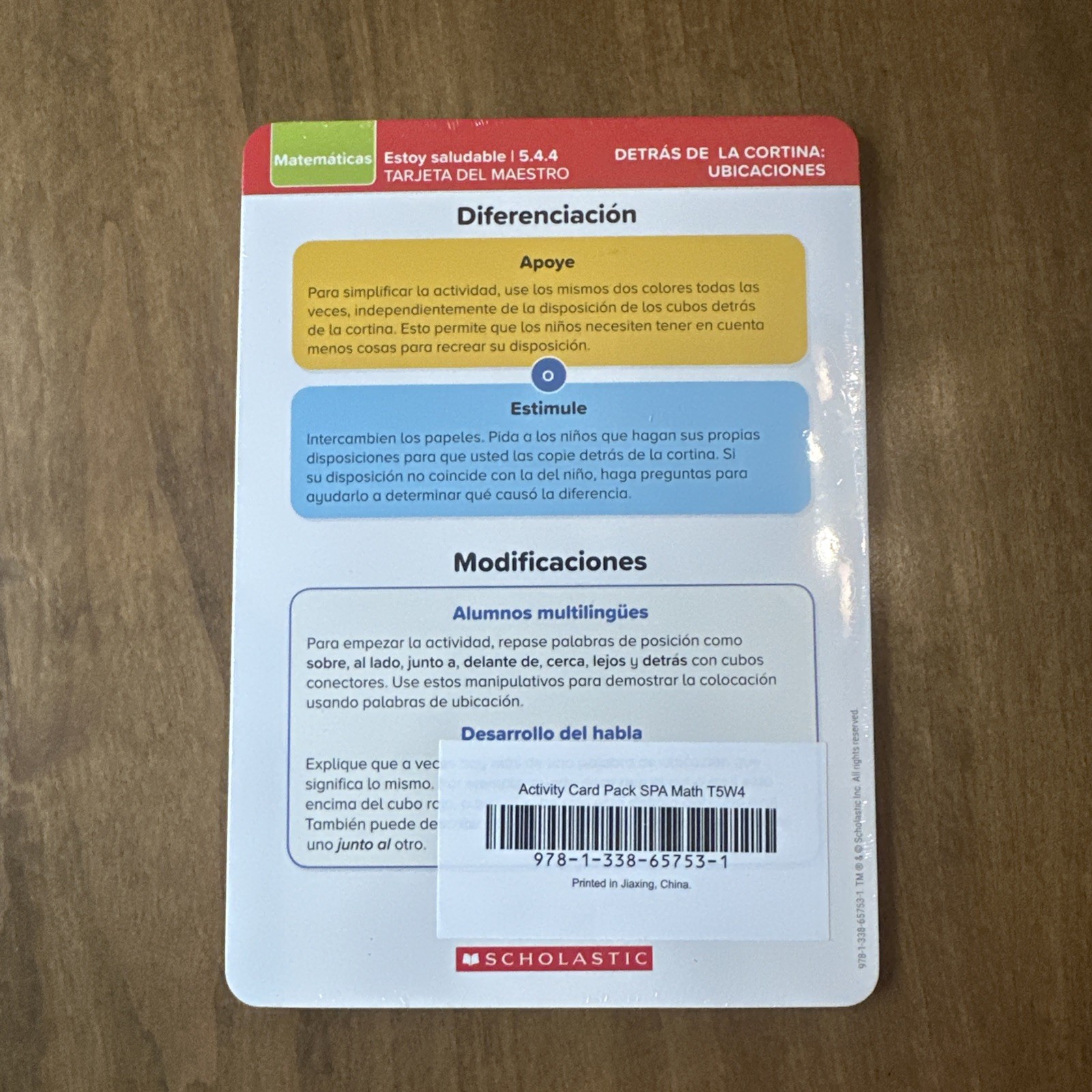 Scholastic Pre K On My Way Espanol Spanish Mathematics Theme 5 Book Set
