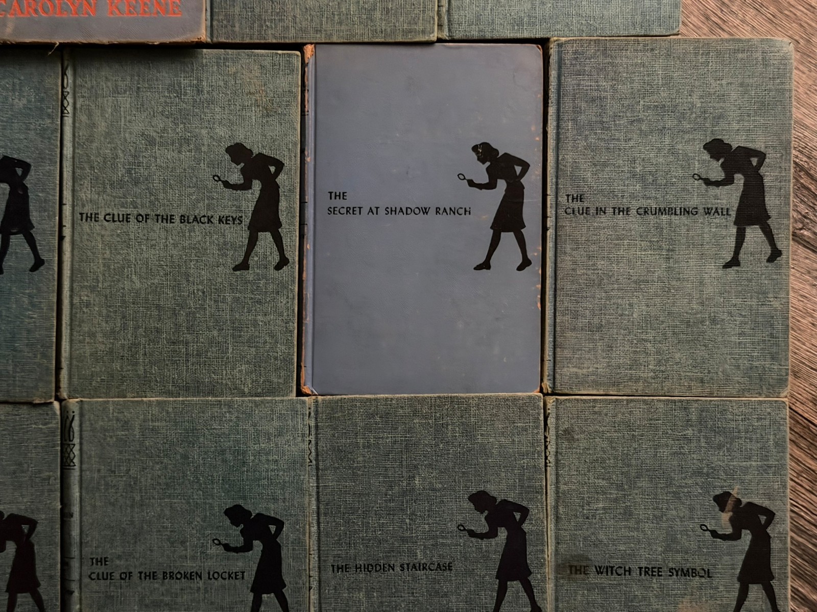 NANCY DREW MYSTERY STORY Book Hardcover 22pc Lot Blue Tweed Carolyn Keene