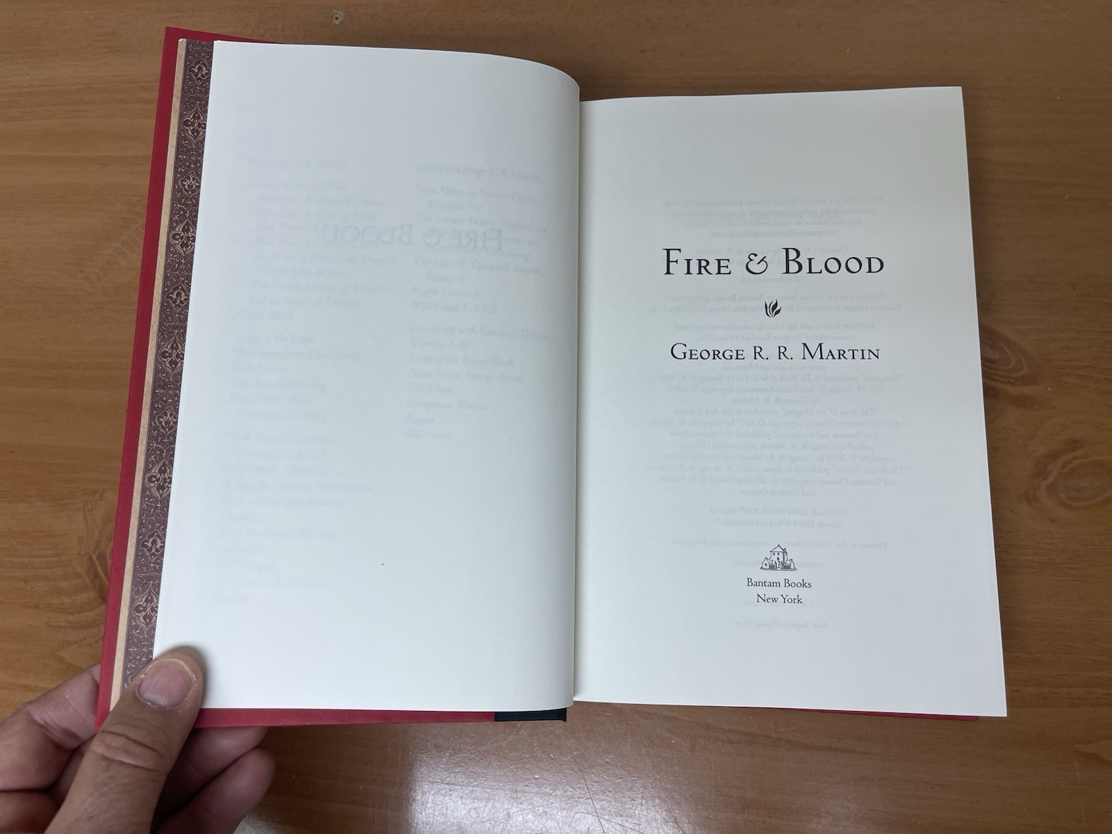 Fire & Blood by George R.R. Martin 1st Edition HC DJ 2018 Low Print