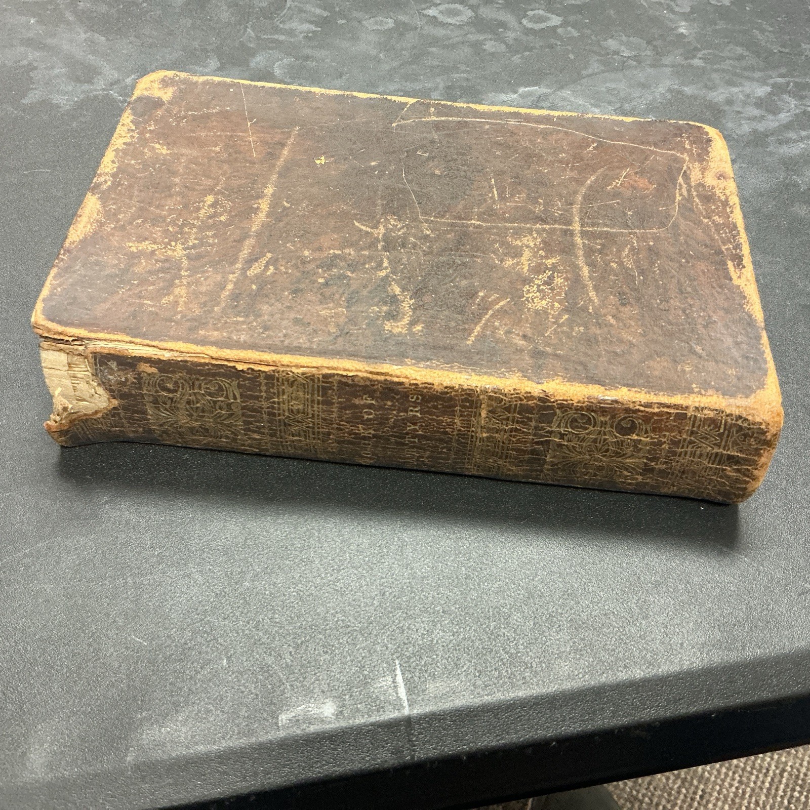 Amos Blanchard „Book of Martyrs“ HC leather bound 1831 512 pages