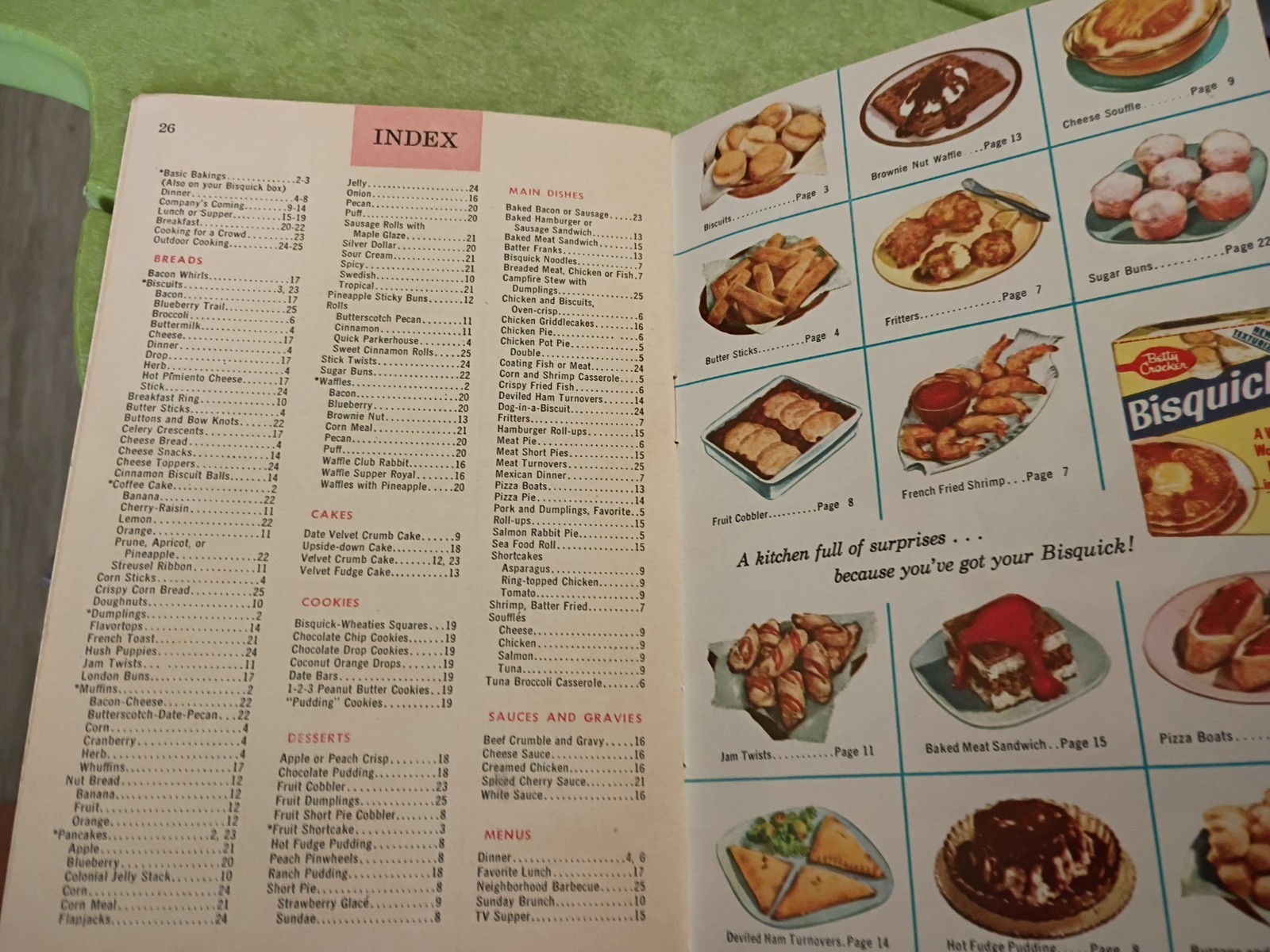 Betty Crocker’s Bisquick Cook Book 157 Recipes and Ideas Vintage 1956-26 pages