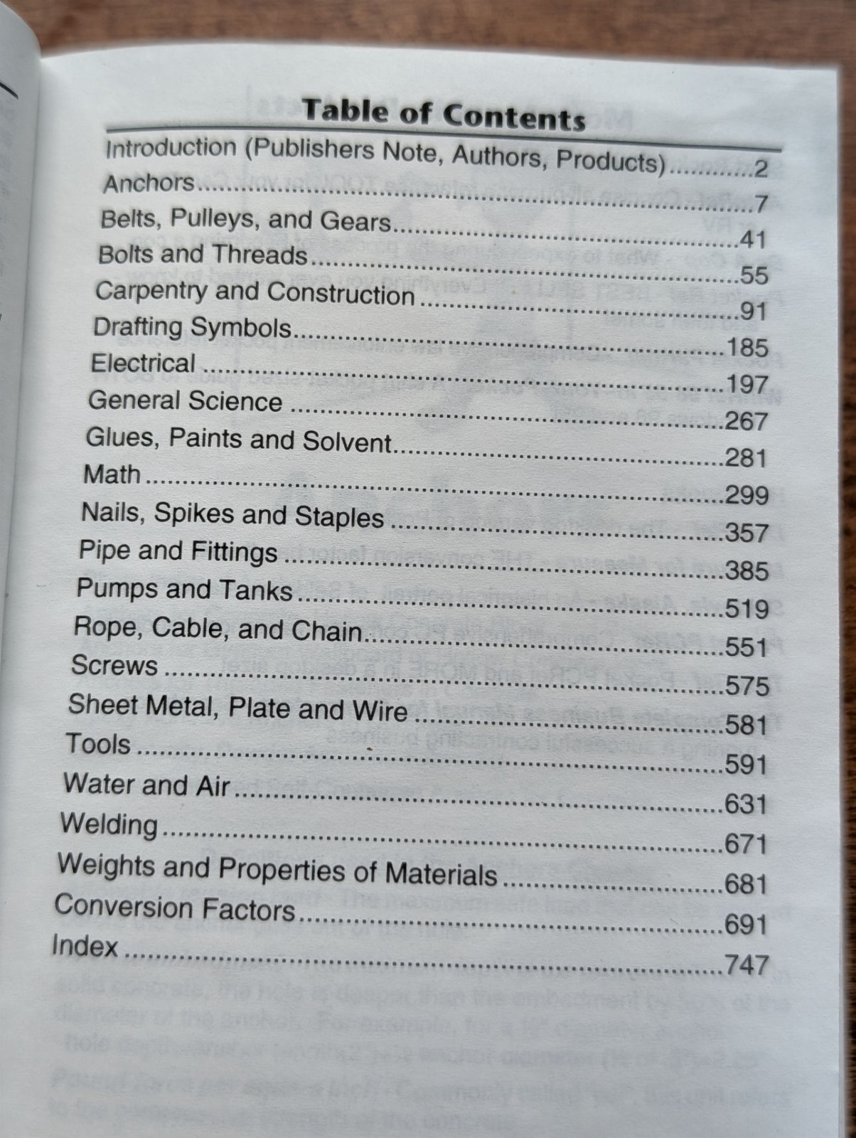 Handyman In-Your-Pocket Book, R.A.Young & T.J. Glover, 2006 Edition