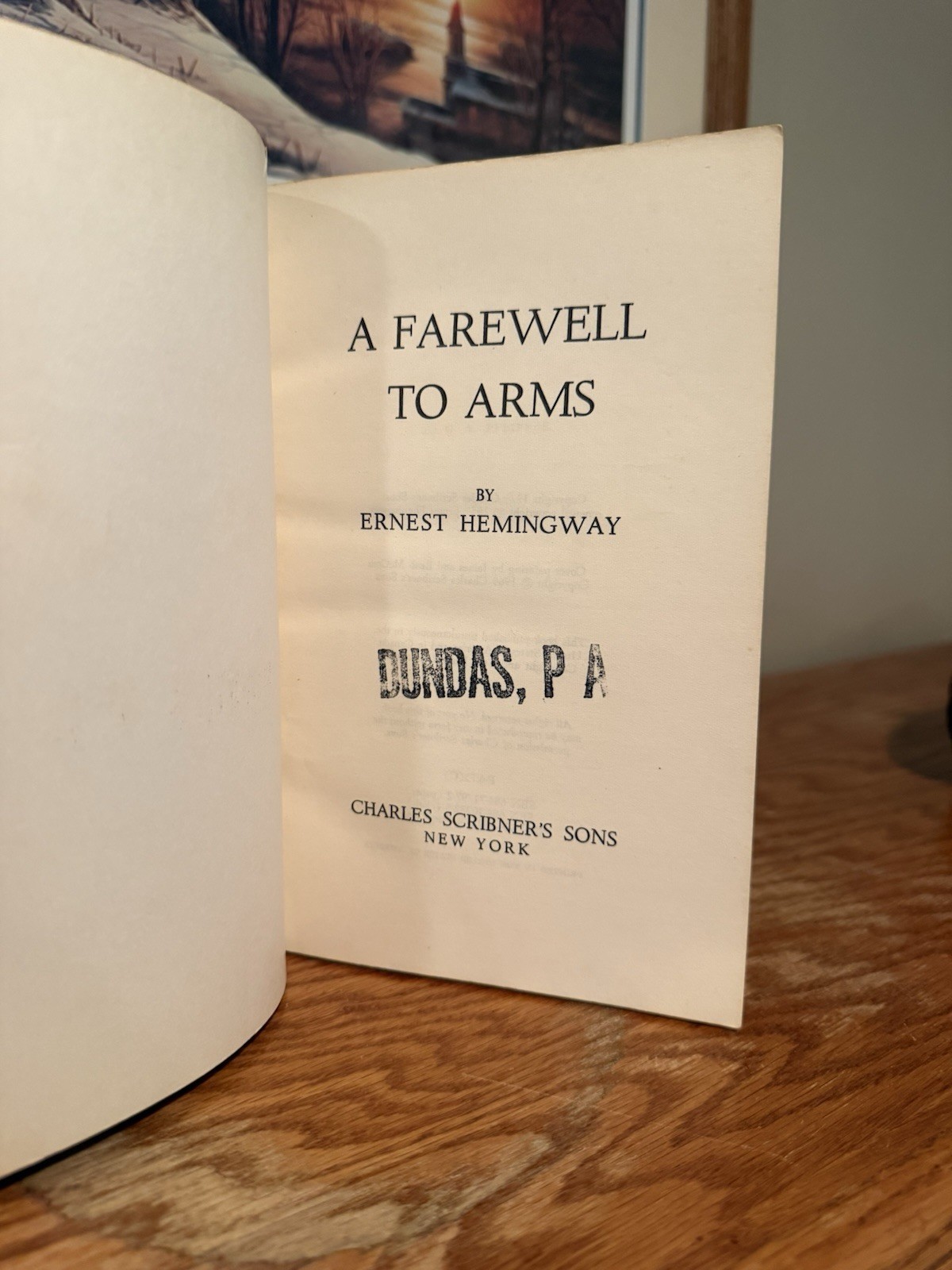 A Farewell to Arms by Ernest Hemingway Charles Scribner’s Sons Paperback 1957