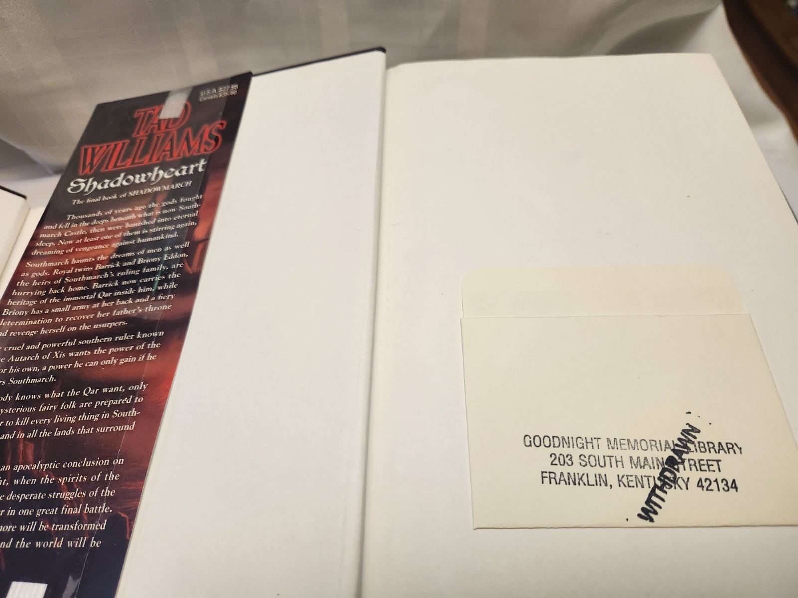 Complete Set Series of 4 Shadowmarch series hardbacks by Tad Williams ex-libris