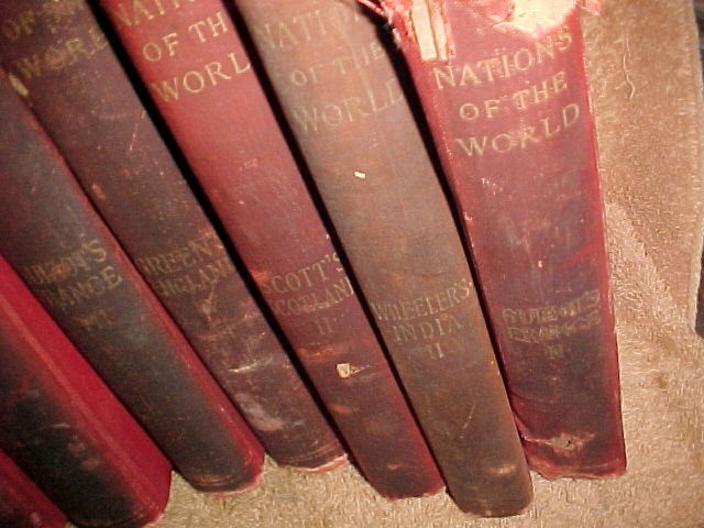 10 DIF LATE 1800’s NATIONS OF THE WORLD HC BOOKS PETER FENELON COLLIER AGED ***