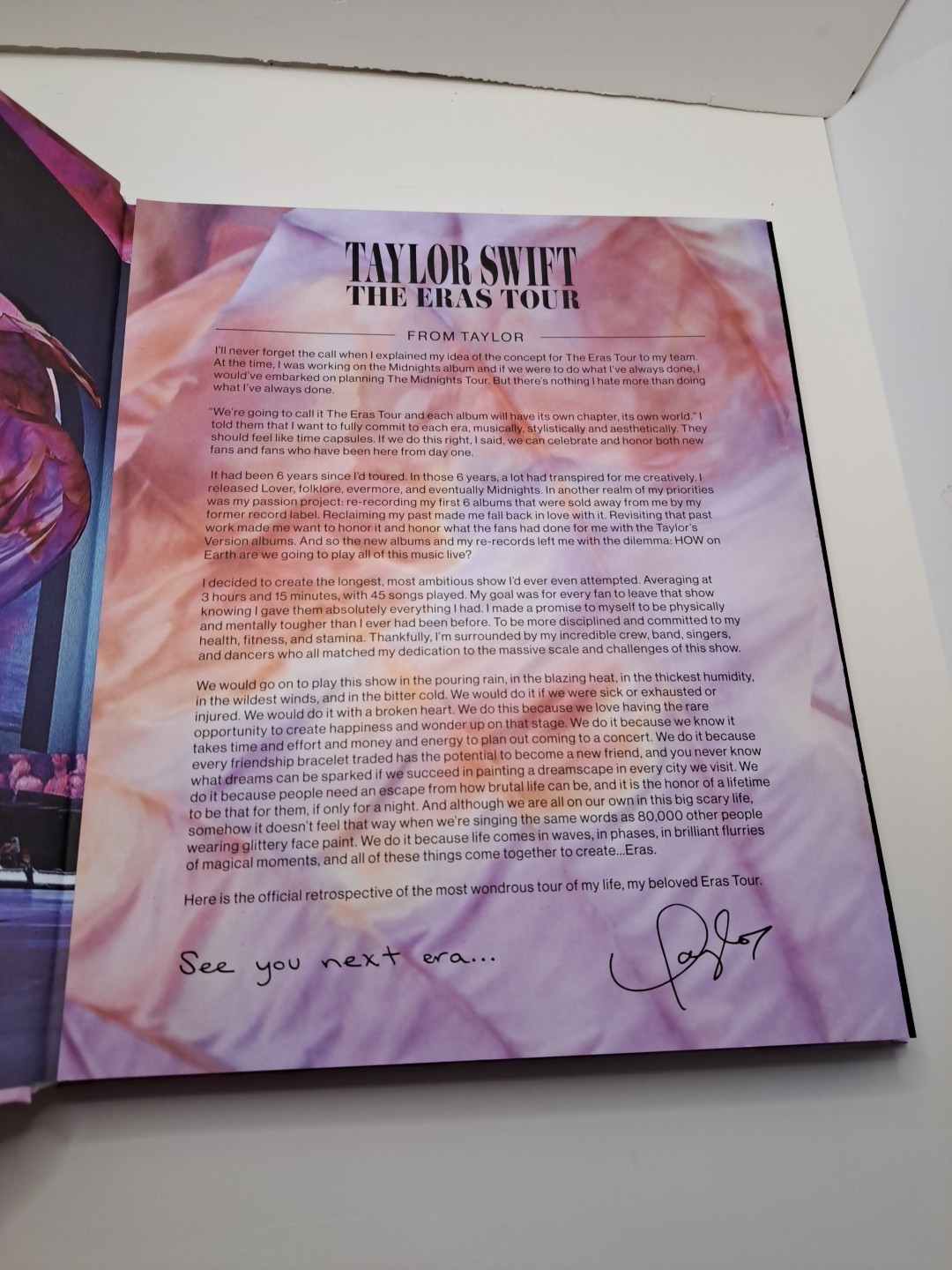 Taylor Swift The Eras Tour Book Hardcover Multicolor Cover