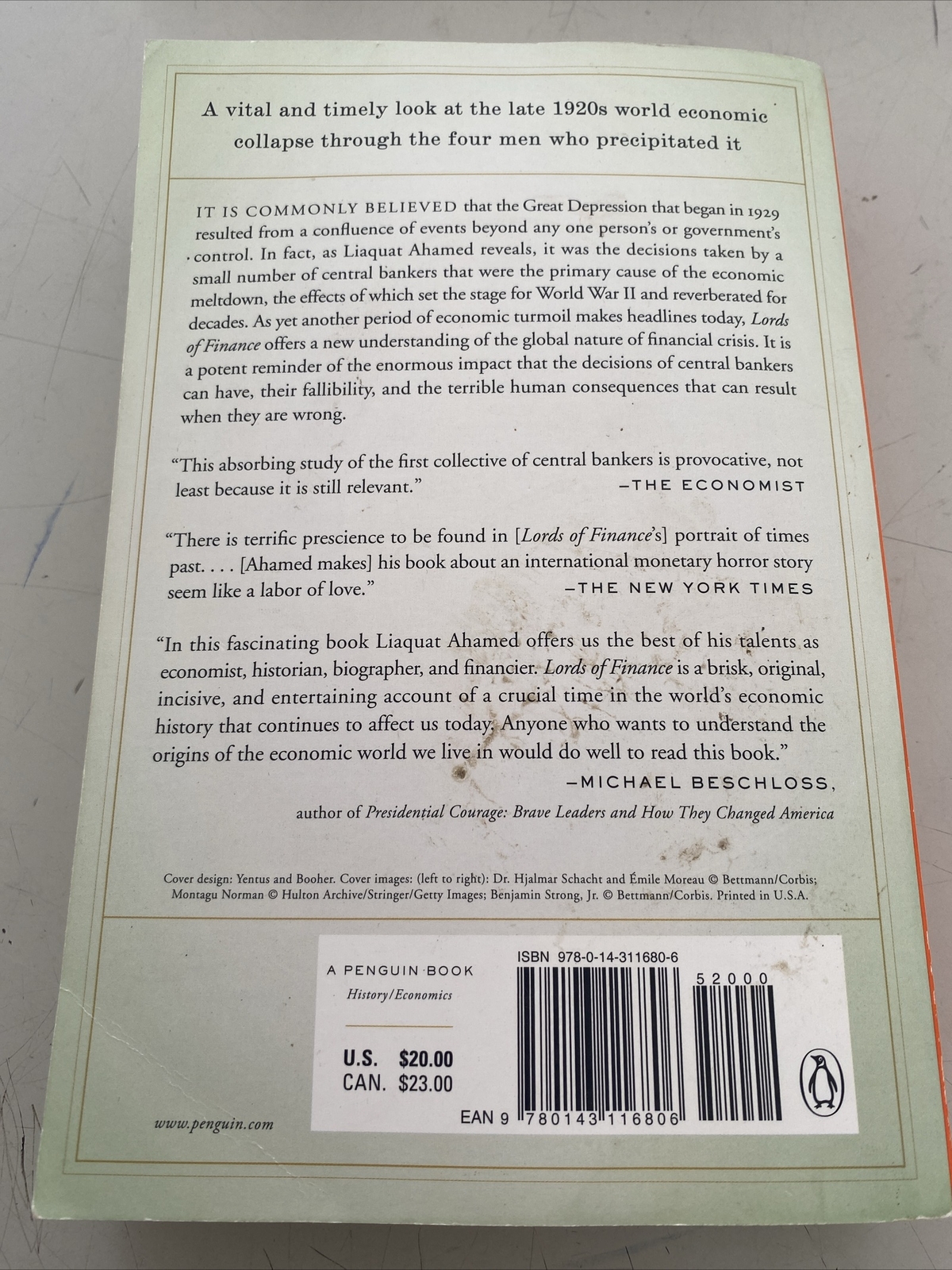 Lords Of Finance; Paperback Liaquat Ahamed 2009