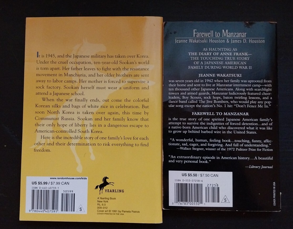 Out of the Dust, Manzanar, Miss Agnes Biographical Bk Bundle Middle School Lit