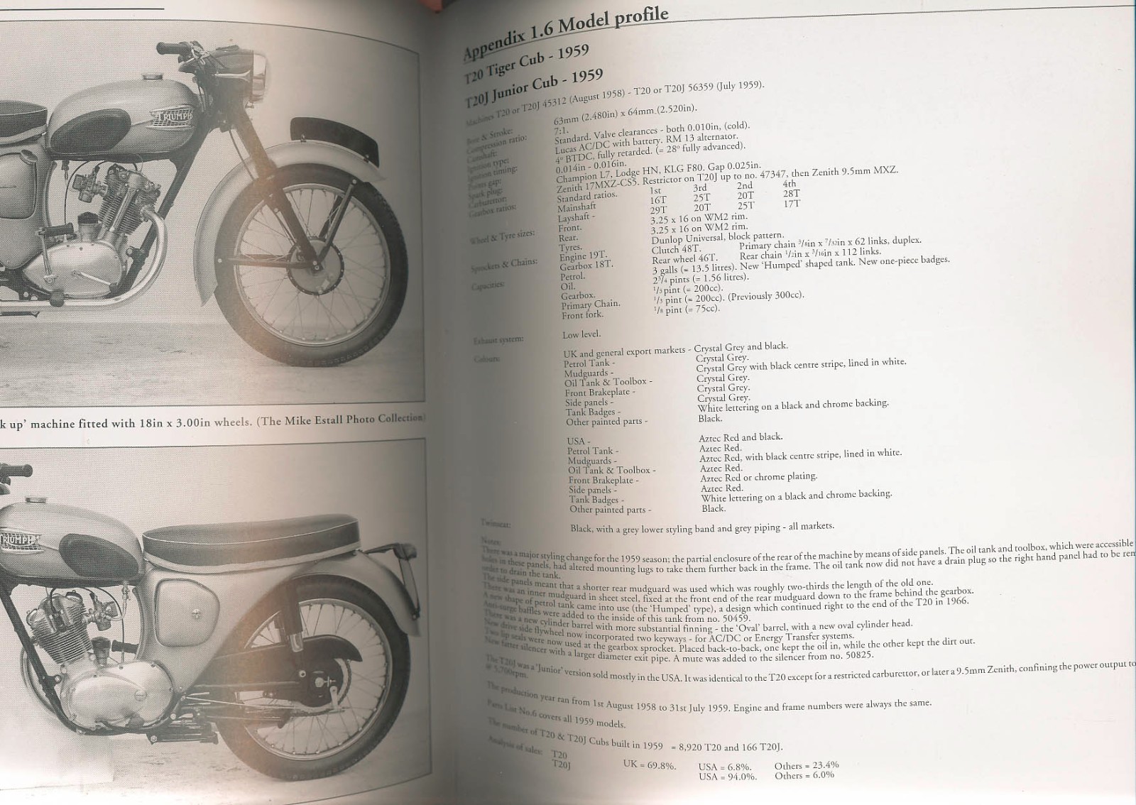 The Triumph Tiger Club Bible Mike Estall Vtg History Photo Motorcycle Veloce ’04