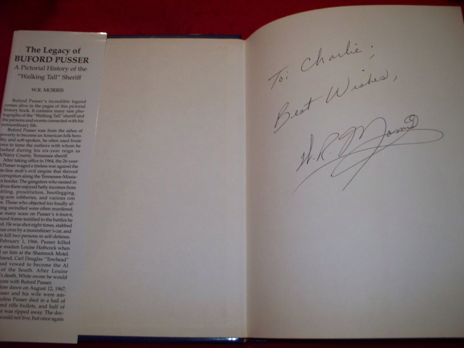 3 Buford Pusser Books-12th/August, State Line Mob,Legend of Buford Pusser,SIGNED