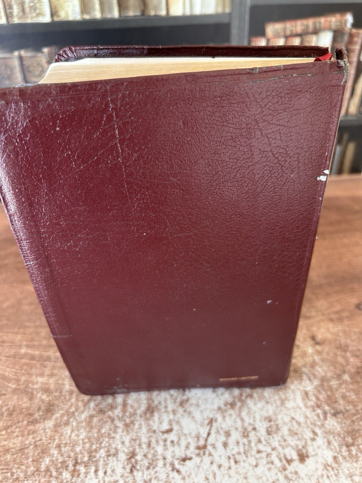 HOLY BIBLE NKJV Giant Print Nelson 1992 Red Letter Ed. Burgundy Bonded Leather
