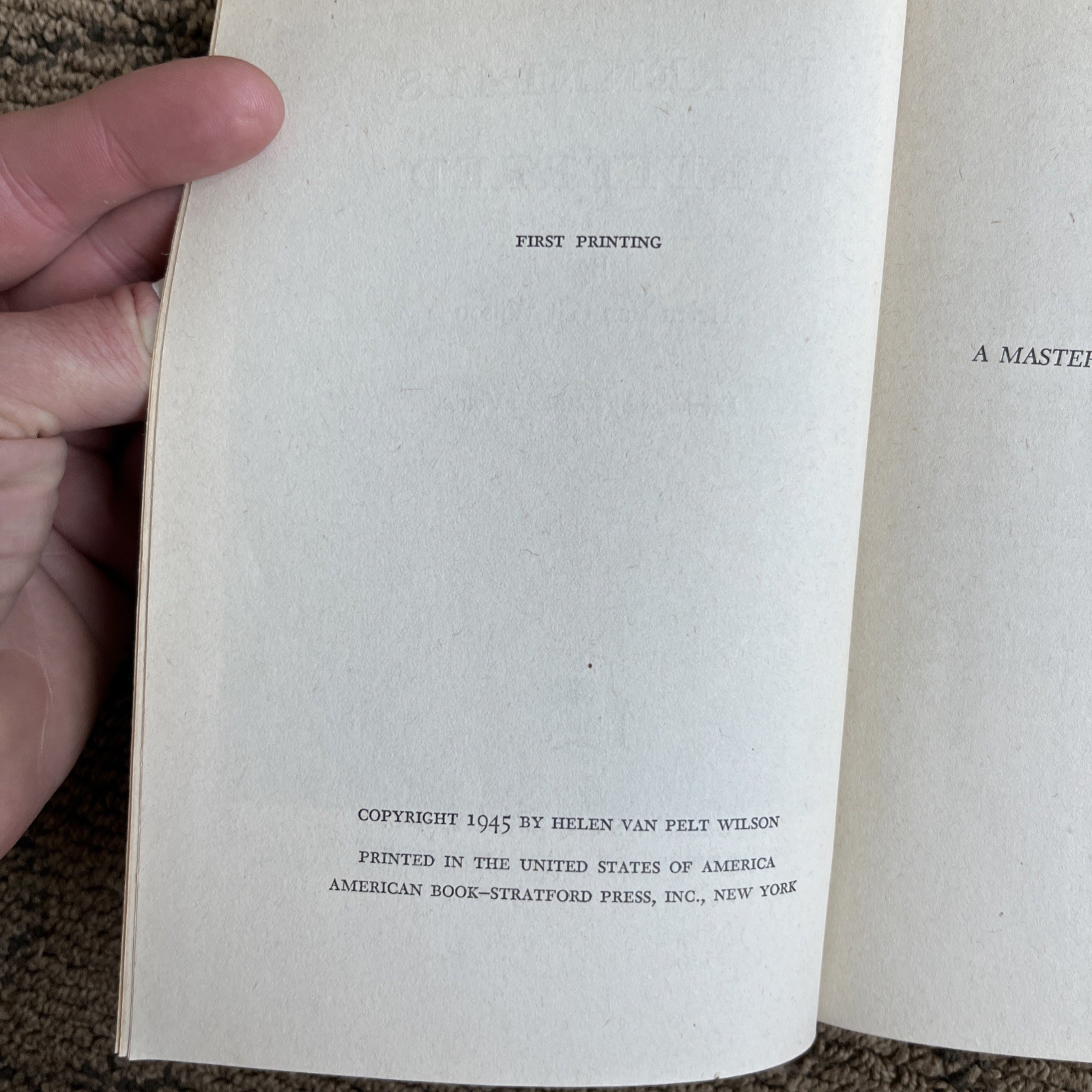⁠Vintage 1945 Perennials Preferred Helen Van Pelt Wilson 1st Printing HCDJ