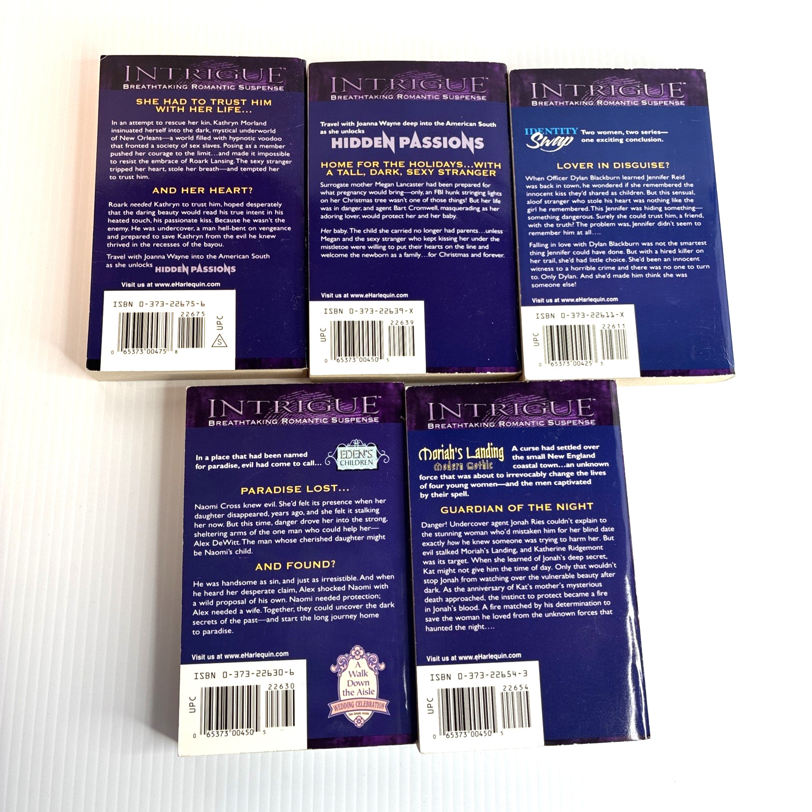 Harlequin INTRIGUE Paperback Romance Early 2000’s PB Books X 20