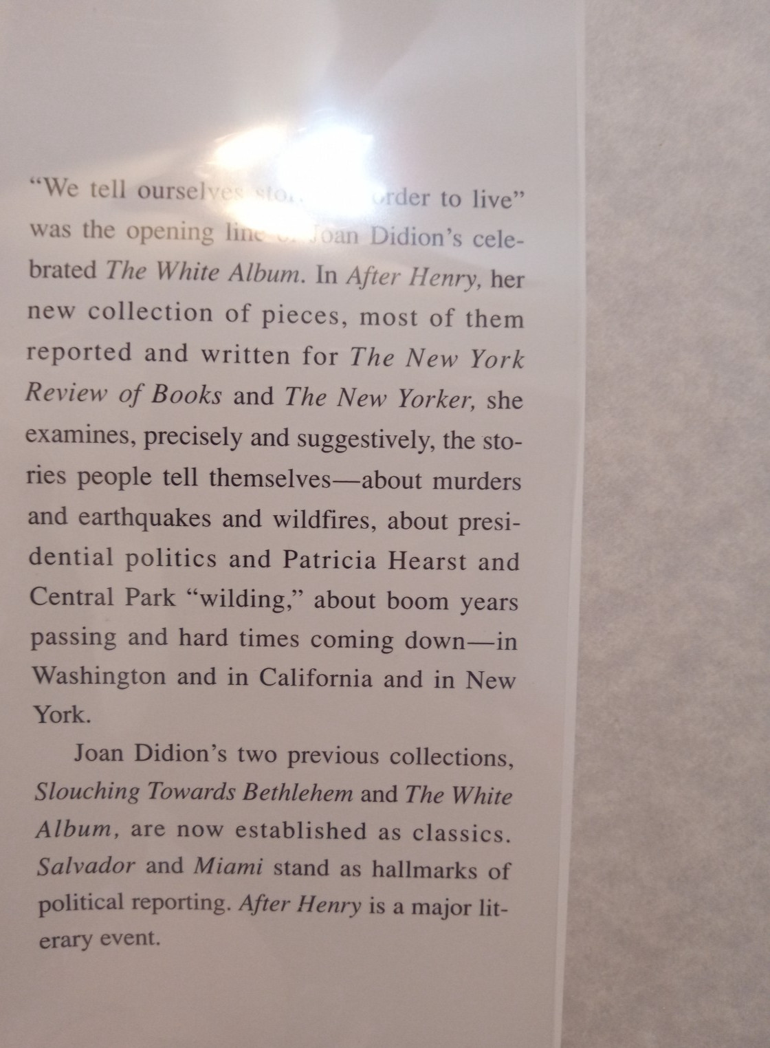 Vintage –After Henry by Joan Didion —1992 Hardcover