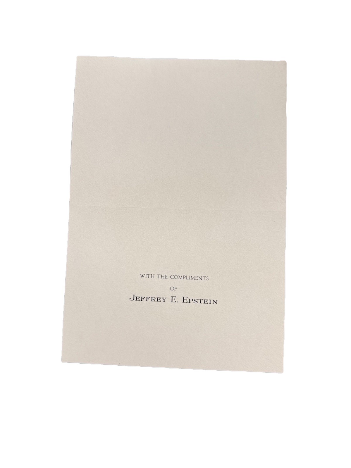 DEFECTIVE Correspondence Jeffrey E Epstein Palm Beach Florida G3D