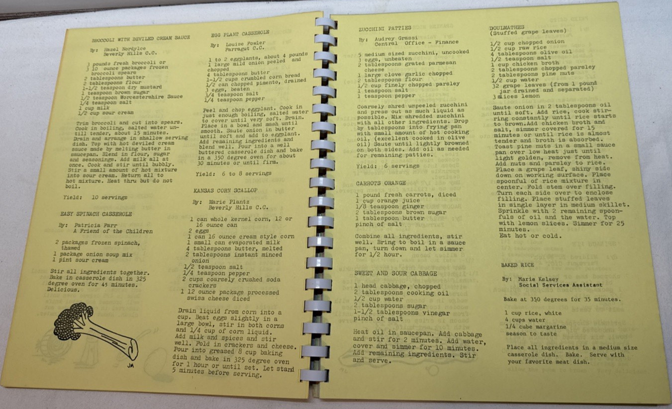 Vintage 1977 Food For Thought Recipes Cook Book Cooking Vallejo City School