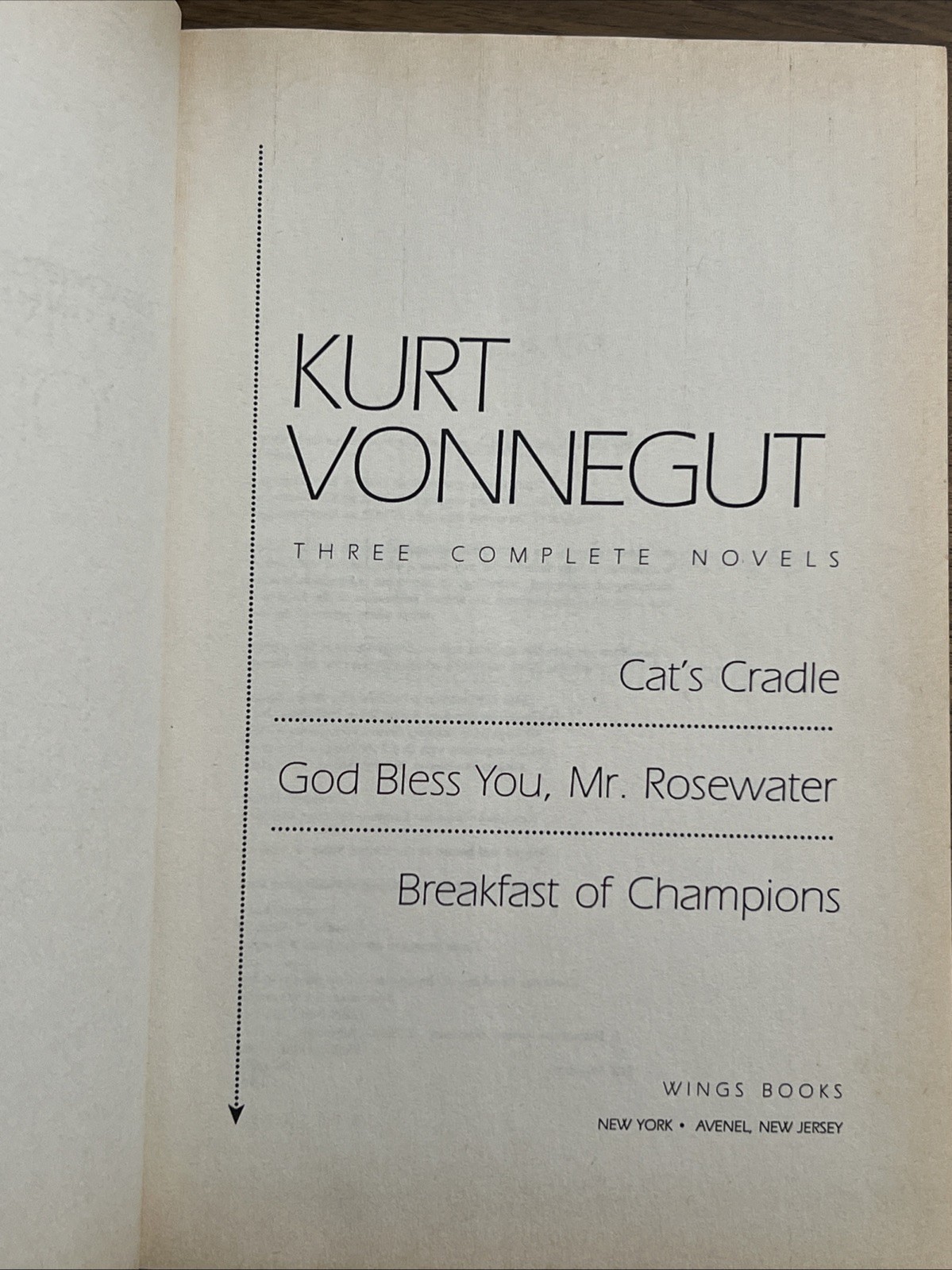 Kurt Vonnegut: Three Complete Novels: 1st Printing 1995 Hardcover DJ