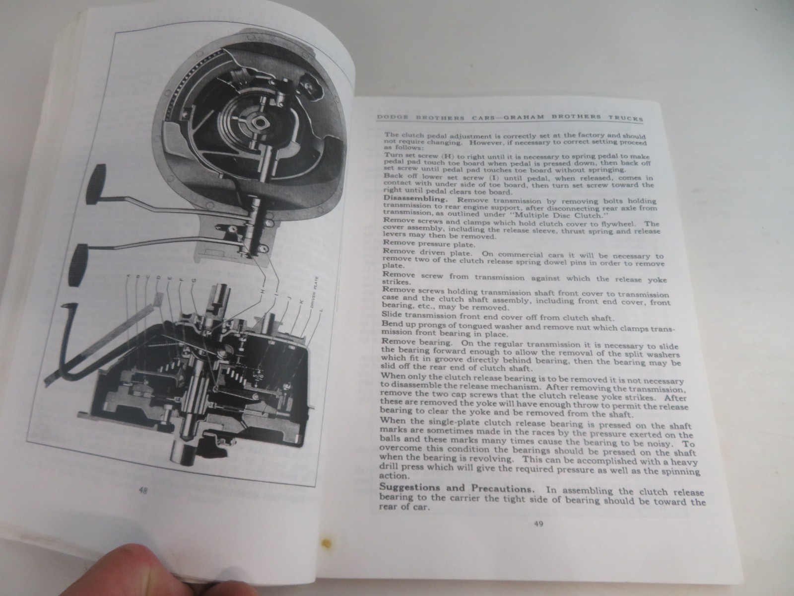 1914-1927 DODGE BROS. & GRAHAM BROS. REPAIR SHOP MANUAL