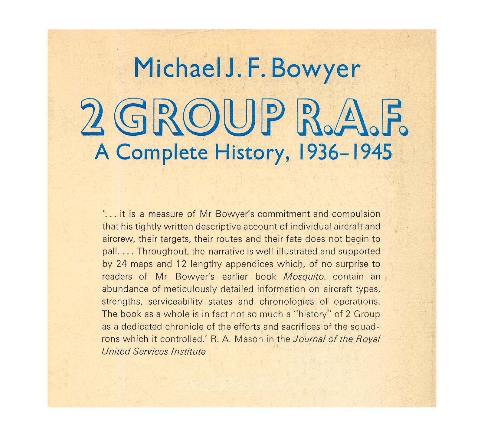 2 Group R.A.F.: A Complete History by Bowyer PB Bomber Command WW2 AVN