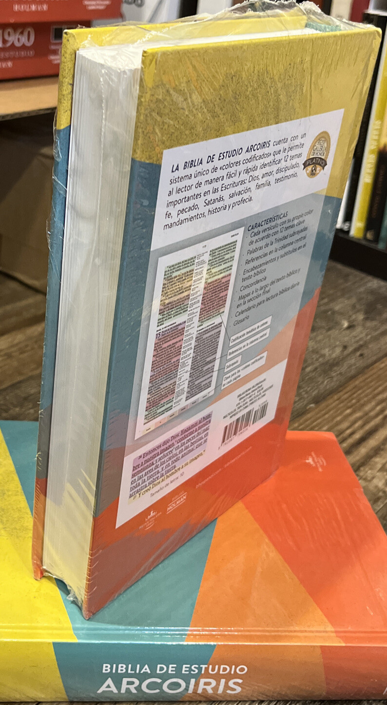 Biblia RVR 1960 de Estudio Arco Iris Multicolor Tapa Dura