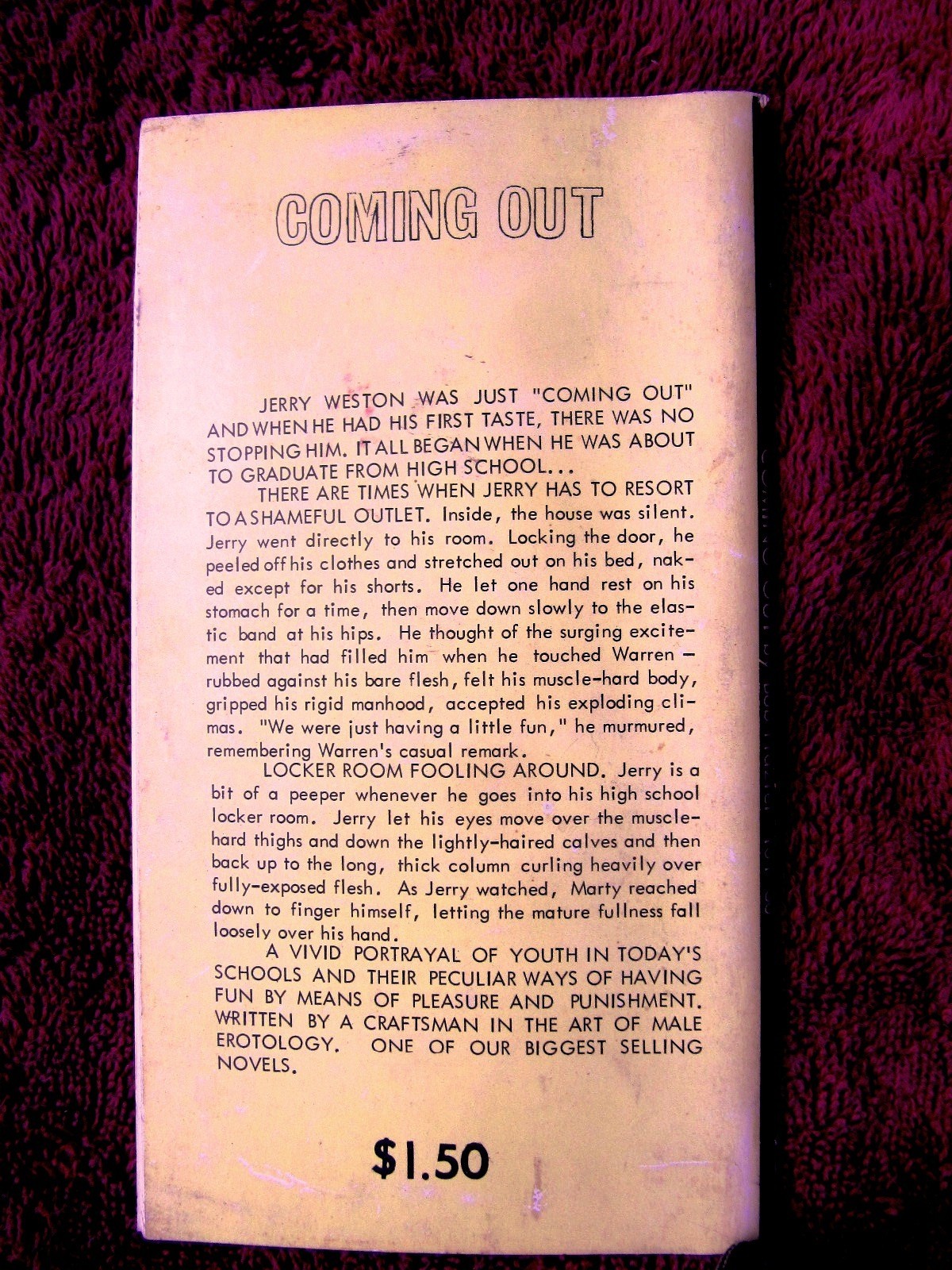 1968 GAY PULP Fiction Bob Frazier COMING OUT Orig Home Library 101 Enterprises