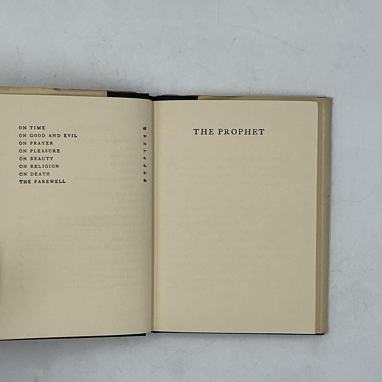 ALFRED A. KNOPF THE PROPHET KAHLIL GIBRAN 1957 HARDCOVER CREAM DUST JACKET