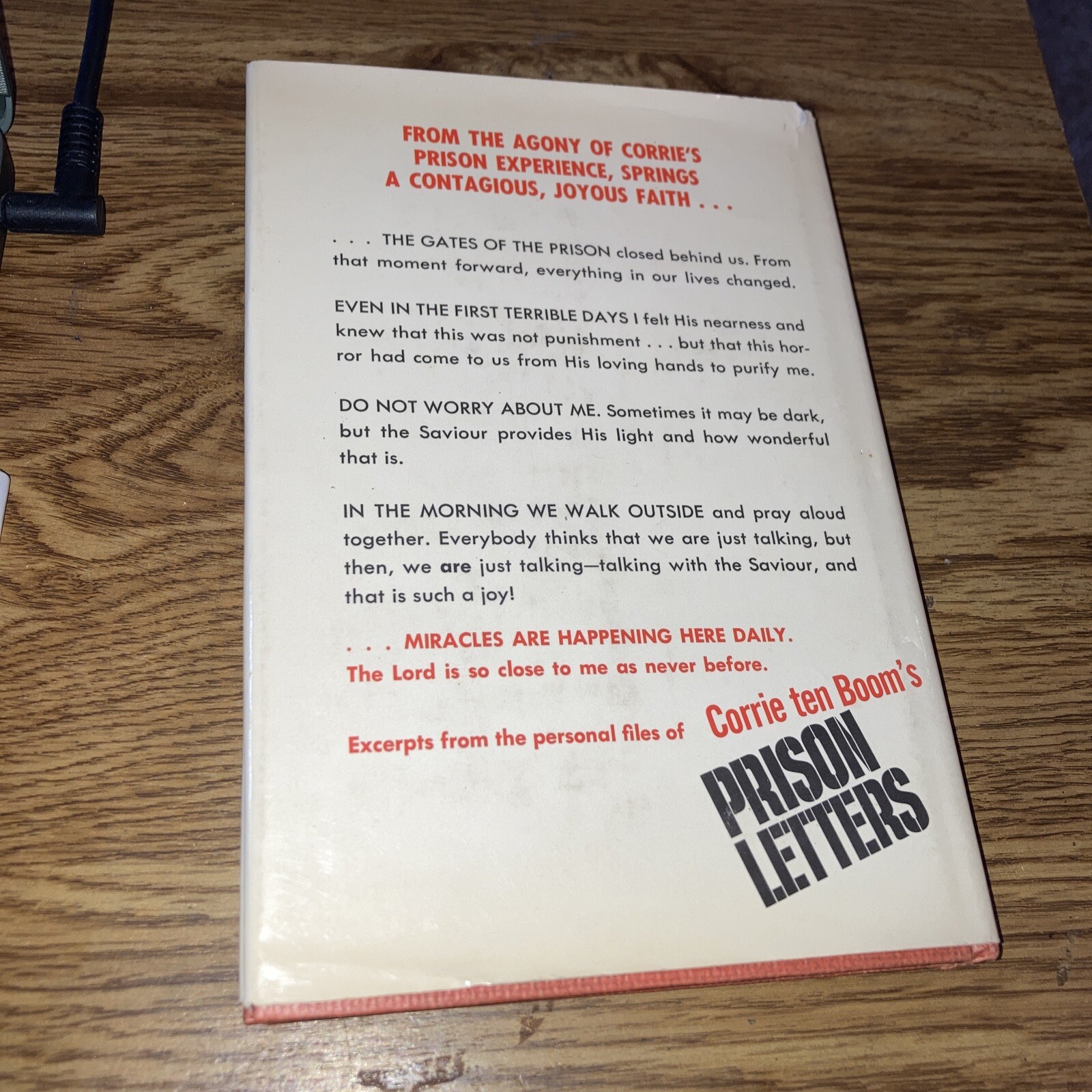 Corrie Ten Boom’s Prison Letters 1975 Revell HC DJ,History, Religion WWII