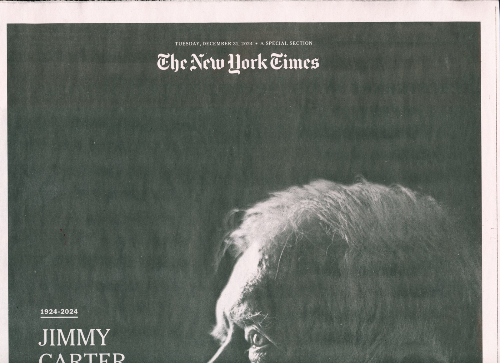 NEW YORK TIMES SPECIAL SECTION December 31 2024 JIMMY CARTER