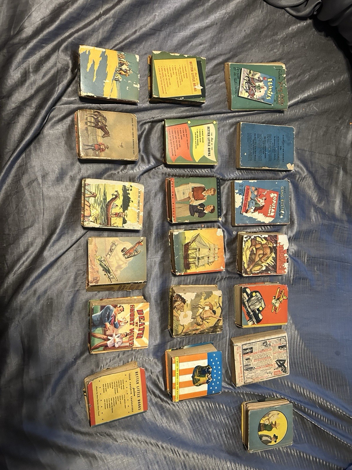Big Little Books Vintage Paperback Lot Western & Adventure Novels Lot of 17