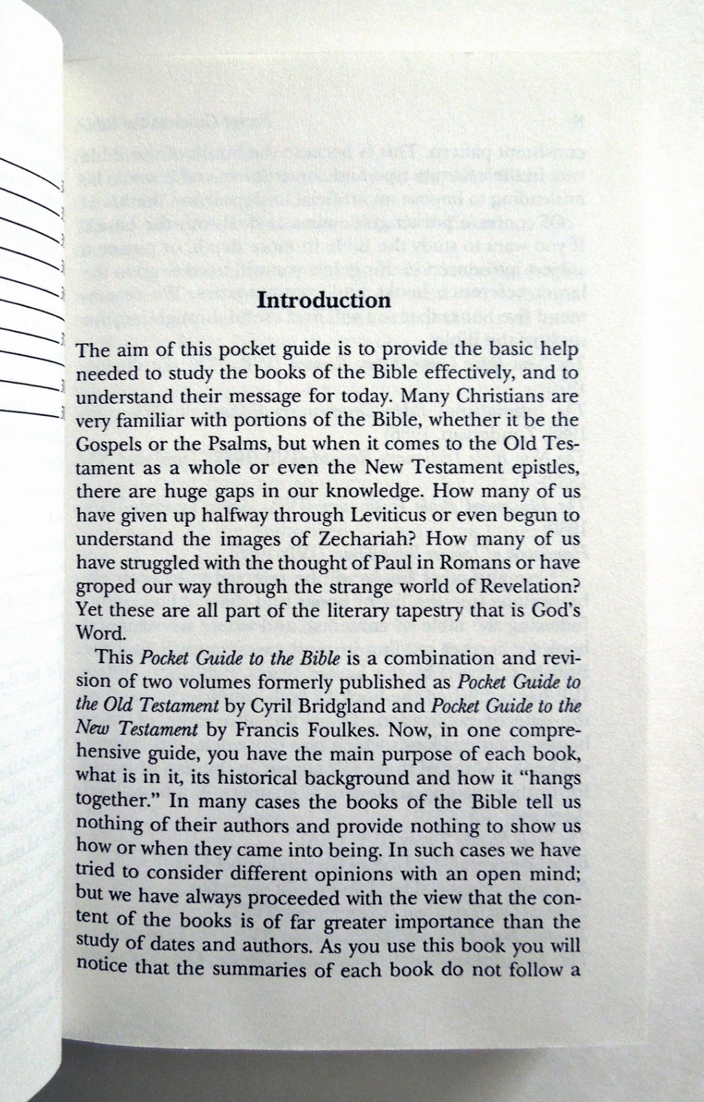 Pocket Guide to the Bible – Bridgland, Foulkes, 1987 hc w/dj, InterVarsity Press