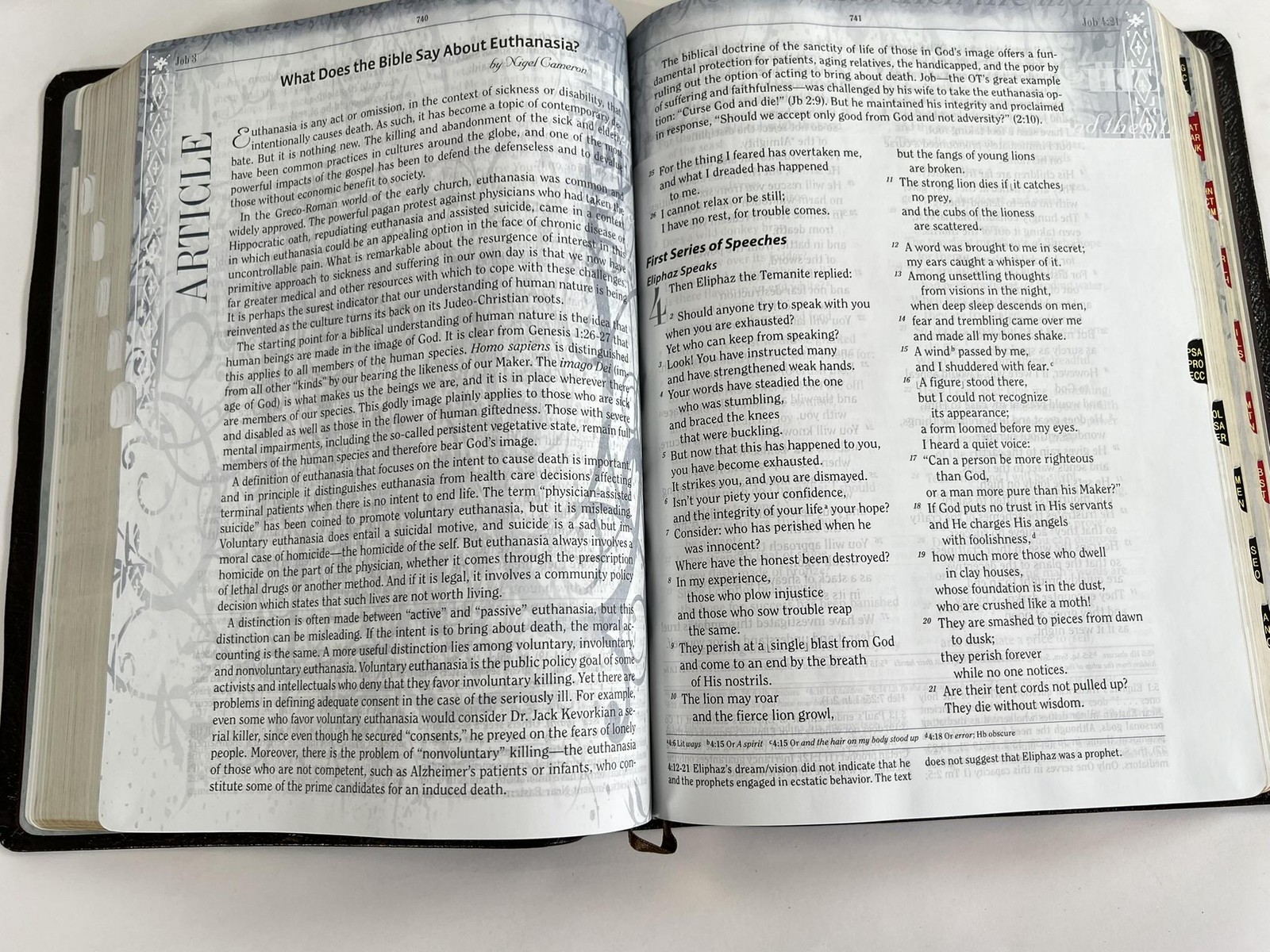 The Apologetics Study Bible Ted Cabal Holman CSB Brown Genuine Leather Indexed